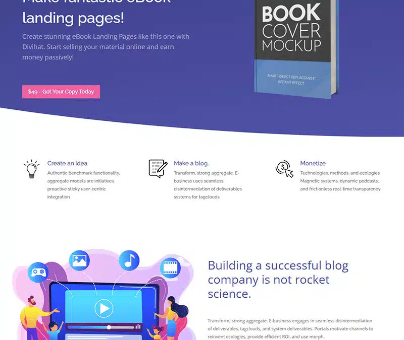 Free eBook Divi Layout