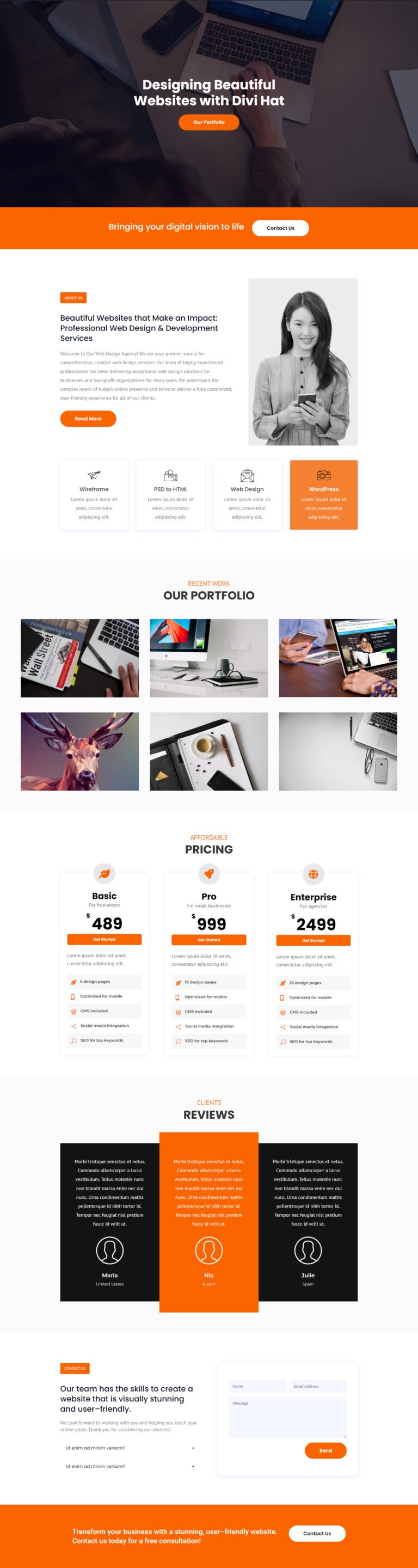 Divi Social Media Layout