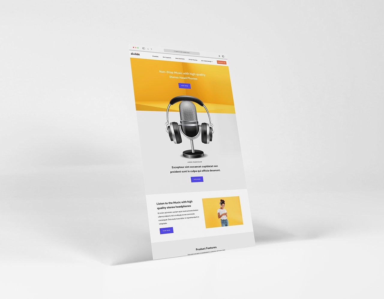 Product Landing Mockup