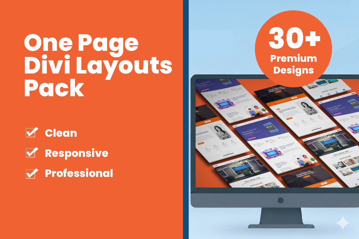 One Page Divi layouts Pack One Page Divi layouts Pack